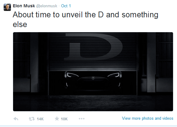 tesla announcement